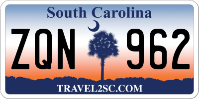 SC license plate ZQN962