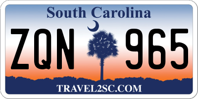 SC license plate ZQN965