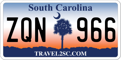 SC license plate ZQN966