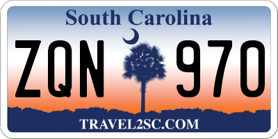 SC license plate ZQN970