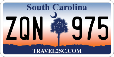 SC license plate ZQN975