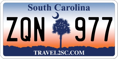 SC license plate ZQN977