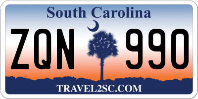 SC license plate ZQN990