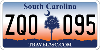SC license plate ZQO095