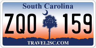 SC license plate ZQO159