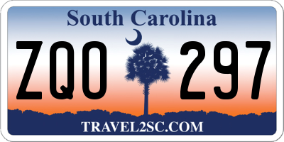 SC license plate ZQO297