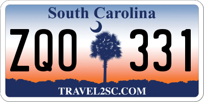 SC license plate ZQO331