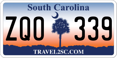 SC license plate ZQO339