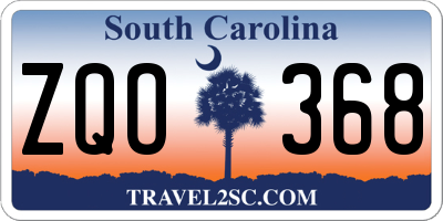 SC license plate ZQO368