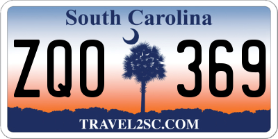 SC license plate ZQO369