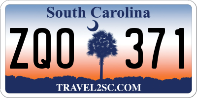 SC license plate ZQO371