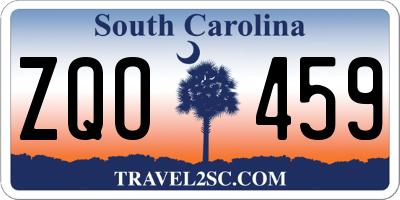 SC license plate ZQO459