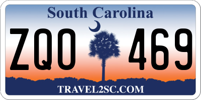 SC license plate ZQO469