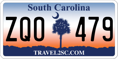 SC license plate ZQO479