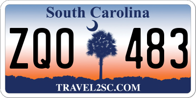 SC license plate ZQO483