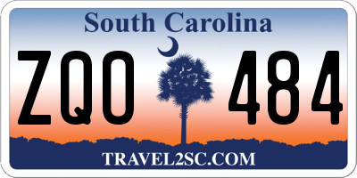 SC license plate ZQO484
