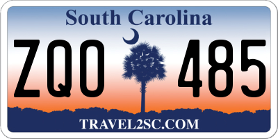 SC license plate ZQO485