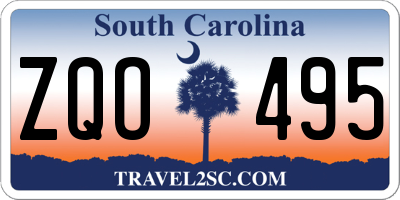 SC license plate ZQO495