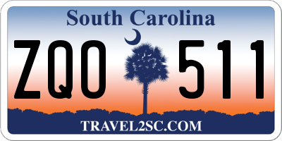 SC license plate ZQO511