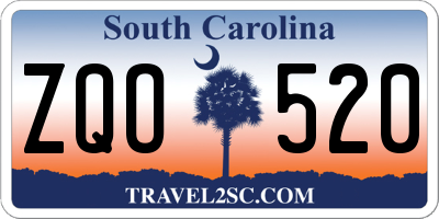 SC license plate ZQO520