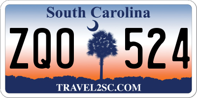 SC license plate ZQO524