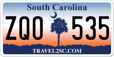 SC license plate ZQO535