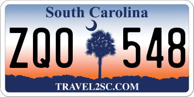 SC license plate ZQO548