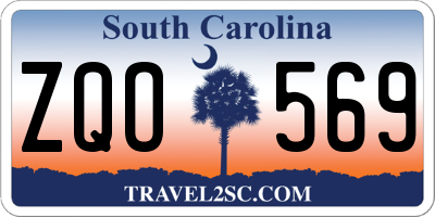 SC license plate ZQO569