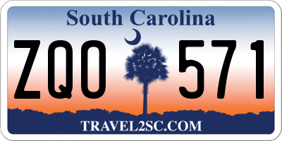 SC license plate ZQO571