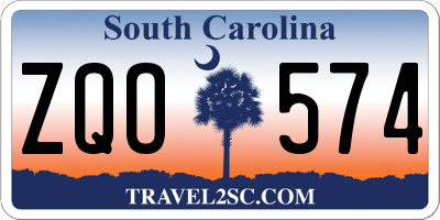 SC license plate ZQO574