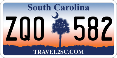 SC license plate ZQO582