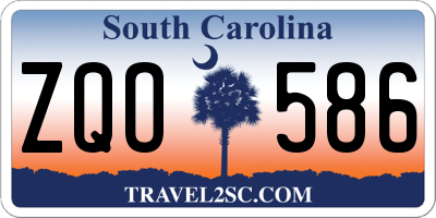 SC license plate ZQO586