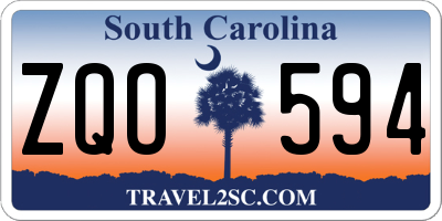 SC license plate ZQO594