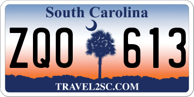 SC license plate ZQO613