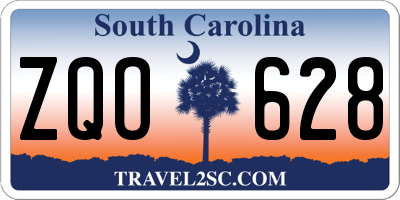 SC license plate ZQO628