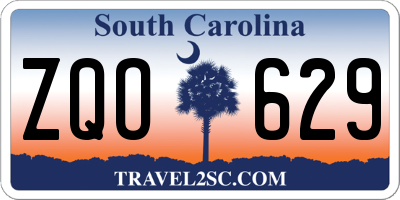 SC license plate ZQO629