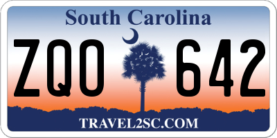SC license plate ZQO642
