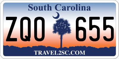 SC license plate ZQO655