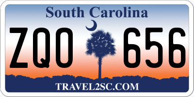 SC license plate ZQO656