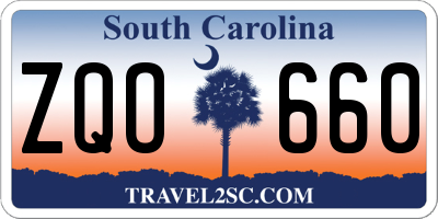 SC license plate ZQO660