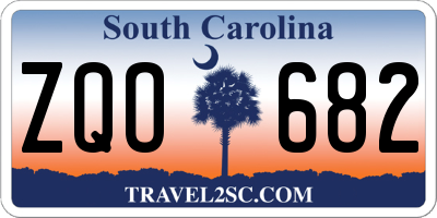 SC license plate ZQO682