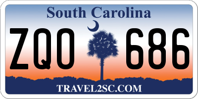 SC license plate ZQO686