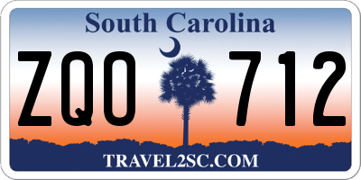 SC license plate ZQO712