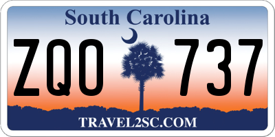 SC license plate ZQO737