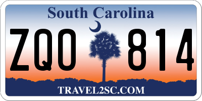 SC license plate ZQO814