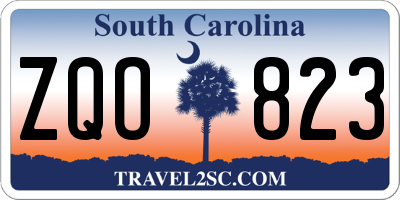 SC license plate ZQO823