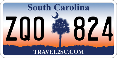 SC license plate ZQO824