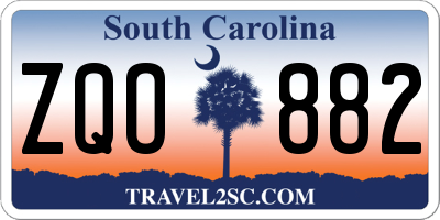 SC license plate ZQO882