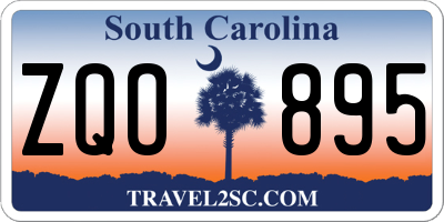 SC license plate ZQO895