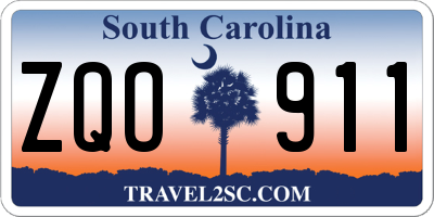 SC license plate ZQO911
